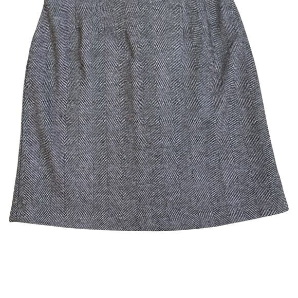 Vintage J.G Hook Size 14 Made in the uSA Wool Blend Herringbone Pencil Skirt - Picture 3 of 7